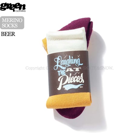 23-24 GREEN CLOTHING MERINO SOCKS Beer