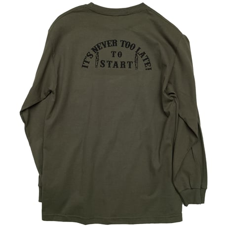 ODDBALL SKATE&SNOW TO START L/S TEE m.green