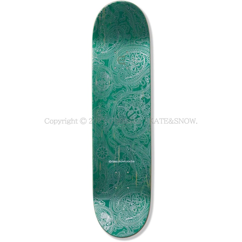 Evisen Paisley White/Green Mellow Concave 8.125 Evisen Paisley White/Green Mellow Concave 8.125