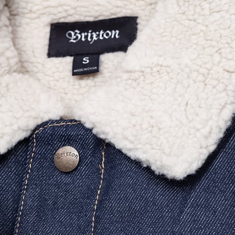 BRIXTON YARD SHERPA DENIM JACKET raw indigo
