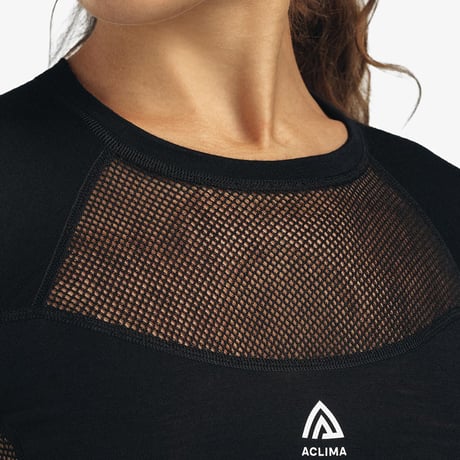 ACLIMA WOOLNET LIGHT CREW NECK WOMEN Jet Black