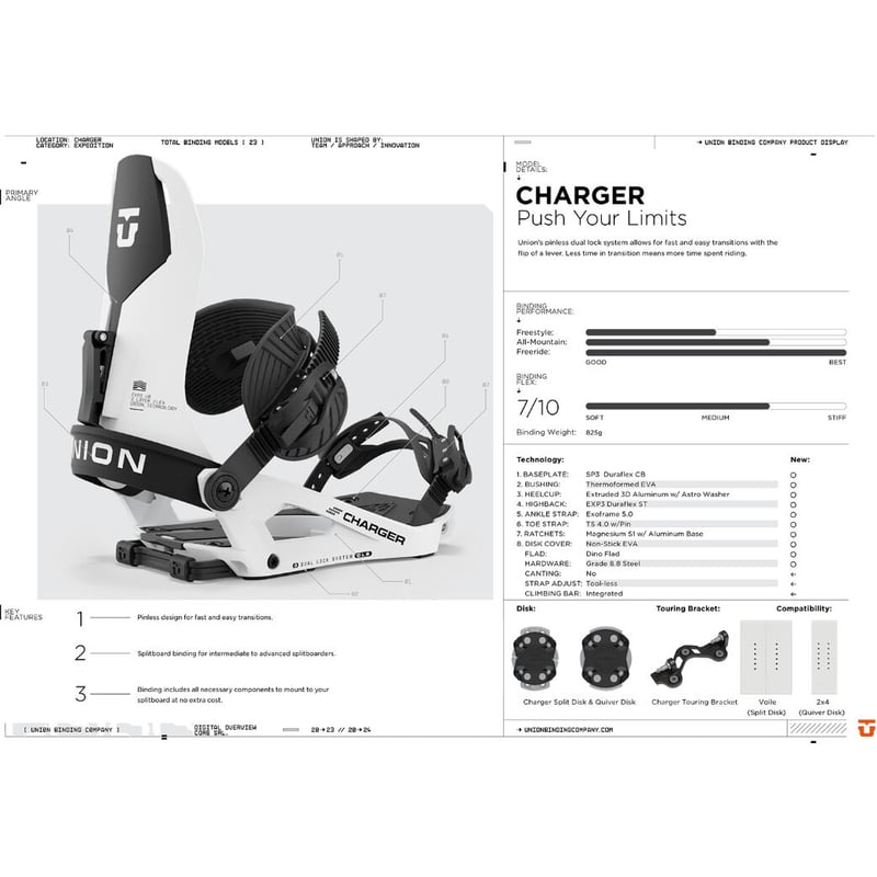 スノーボード Union charger M size Union Charger Splitboard Bindings - 2023/2024 | REI Co-op