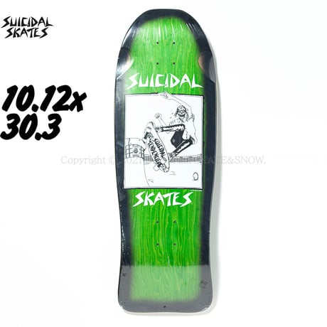 SUICIDAL SKATES POOL SKATER REISSUE GREEN BLACK FADE 10.125