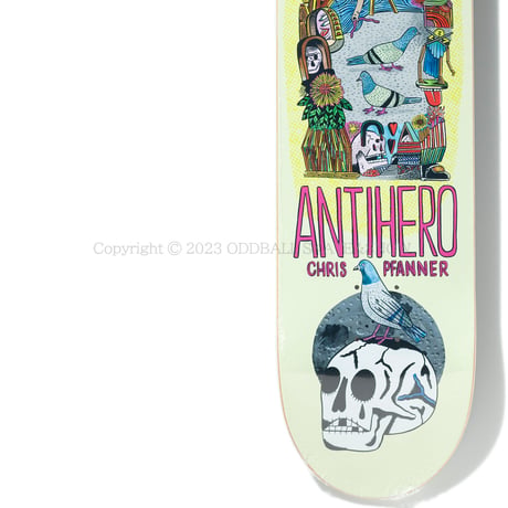 ANTI HERO SKATEBOARDS PFANNER PIGEON VISION BY JOHN HERNDON 8.12