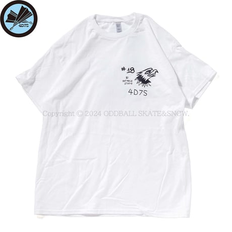 4D7S #18 S/S TEE white By RatHoleStudio