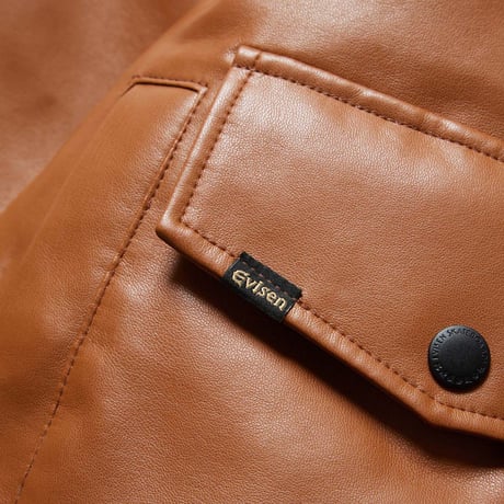EVISEN SKATEBOARDS 2-WAY COLLAR LEATHER DOWN JACKET
