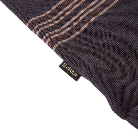 EVISEN SKATEBOARDS MODAL BORDER KNIT T-SHIRT