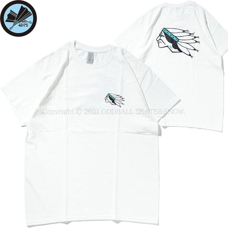 4D7S GERONIMO S/S TEE white ART BY RAT HOLE STUDIO