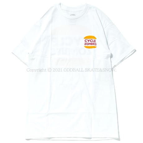CYCLE ZOMBIES BURGER Standard S/S T-Shirt White