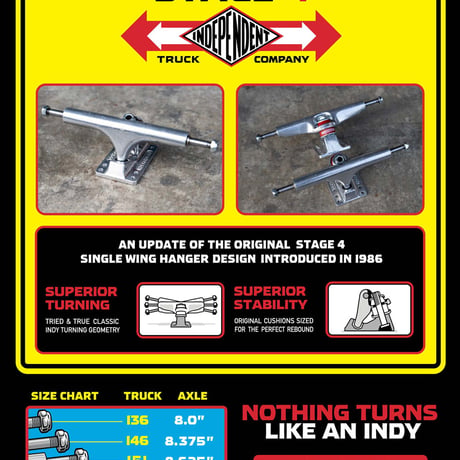INDEPENDENT TRUCK STANDARD STAGE4 SILVER