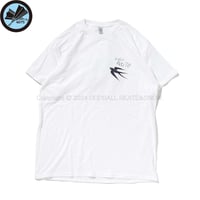 4D7S Swallow S/S TEE white By RatHoleStudio
