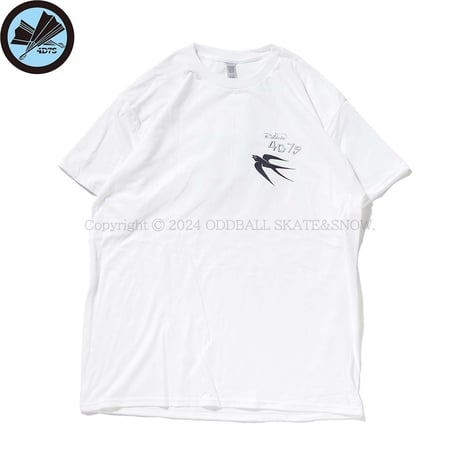 4D7S Swallow S/S TEE white By RatHoleStudio