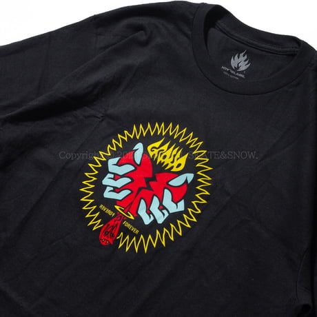 Black Label Skateboards Grosso BROKEN HEART S/S Tee Black