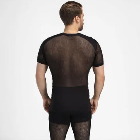 ACLIMA Wool Net Light T-shirt Jet Black MEN'S
