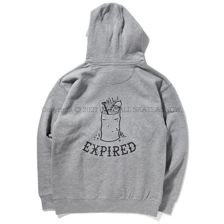OUR LIFE BURNT HOODIE heather grey