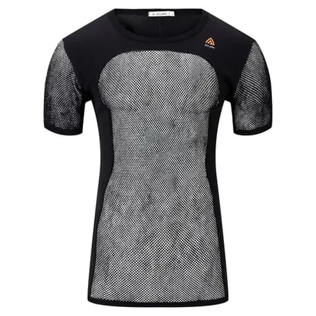 ACLIMA Wool Net T-Shirt Jet Black MEN'S