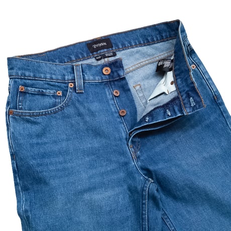 BRIXTON LABOR 5-PKT DENIM PANT worm indigo