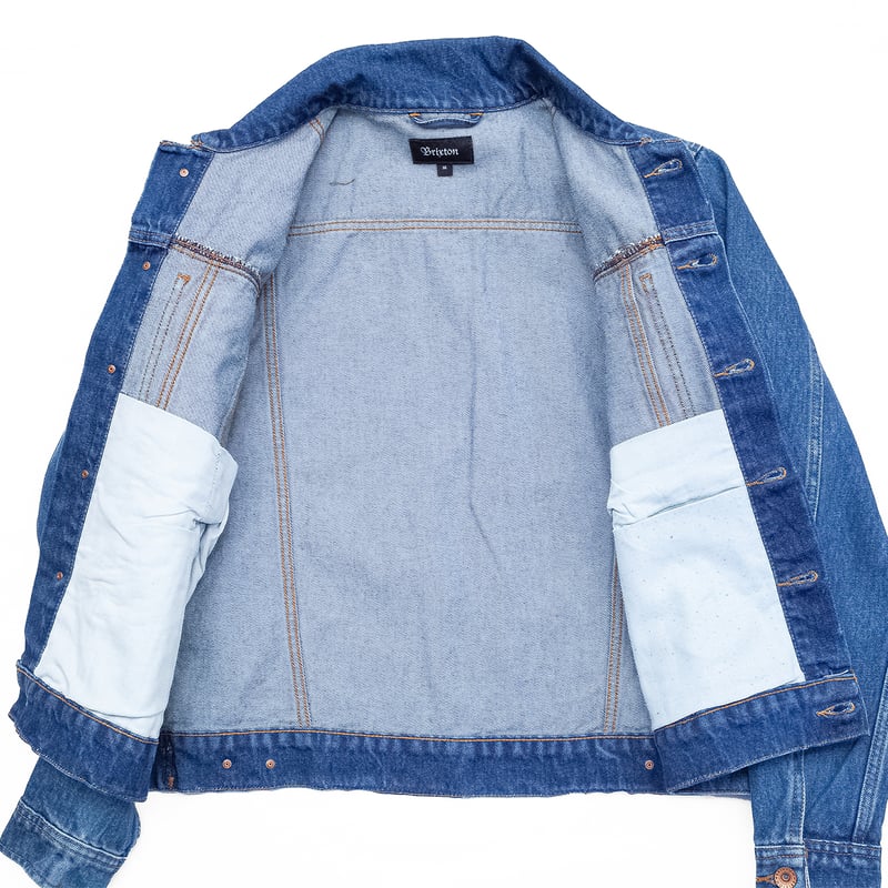 BRIXTON CABLE DENIM JACKET worm indigo | ODDBAL