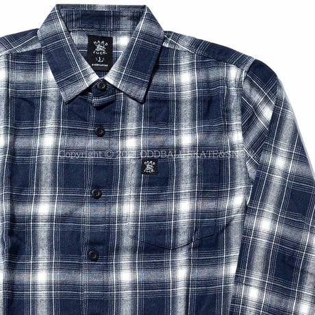 HARD LUCK RIVI L/S FLANNEL navy