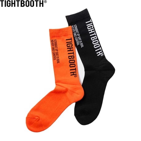 Tightbooth Label Logo Socks Tightbooth x Whimsy Socks