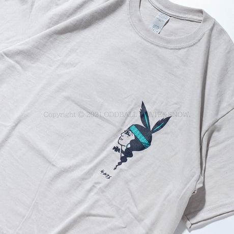 4D7S PLAYBOY S/S TEE silver grey ART BY RAT HOLE STUDIO