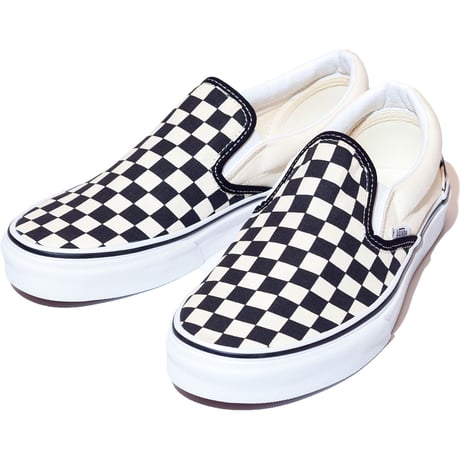 US企画 VANS CLASSIC SLIP-ON black and white checker/white VN000EYEBWW