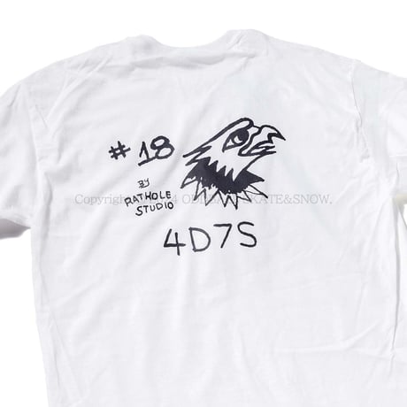 4D7S #18 S/S TEE white By RatHoleStudio