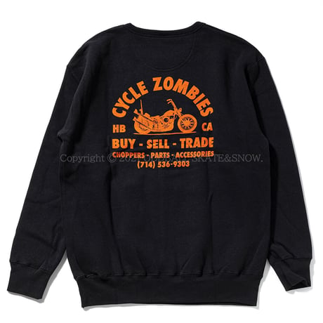 CYCLE ZOMBIES EVERYDAY Premium Crew Sweatshirt Black