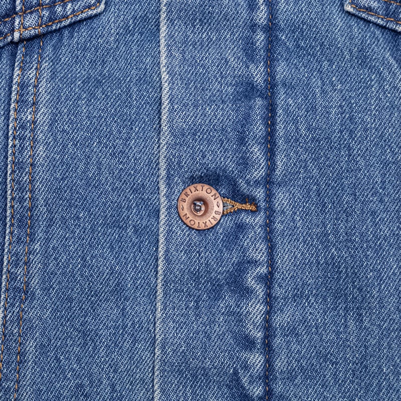 BRIXTON CABLE SHERPA DENIM JACKET worm indigo |