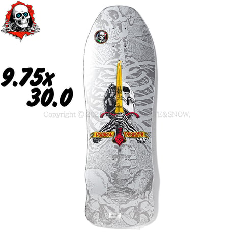 POWELL PERALTA GEEGAH SKULL&SWORD SILVER 9.75