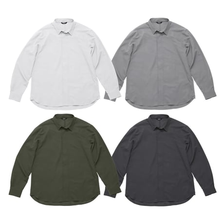 AFTERGLOW DOTAIR HIDDEN BUTTON SHIRT GRAY