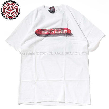 INDEPENDENT BTG CURB S/S TEE white