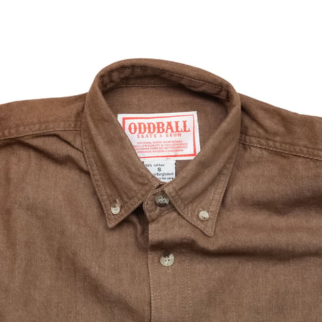 ODDBALL ORIGINAL BD DENIM L/S SHIRT brown