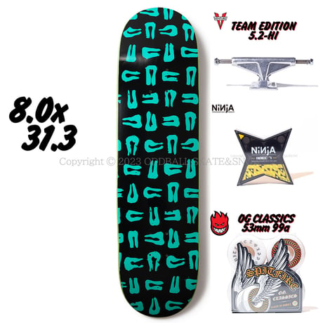 スケボーコンプリート 8.0 完成品 タイトブース TBPR Mad Cow 8.0