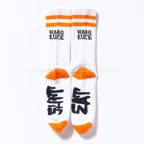 HARD LUCK OLD HAND SMALL STRIPE SOCKS white