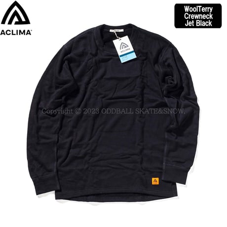 ACLIMA WOOLTERRY CREWNECK Jet Black