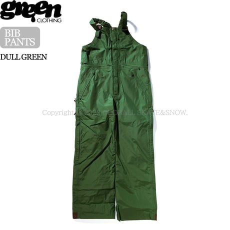 23-24 GREEN CLOTHING Bib Pants Dull Green