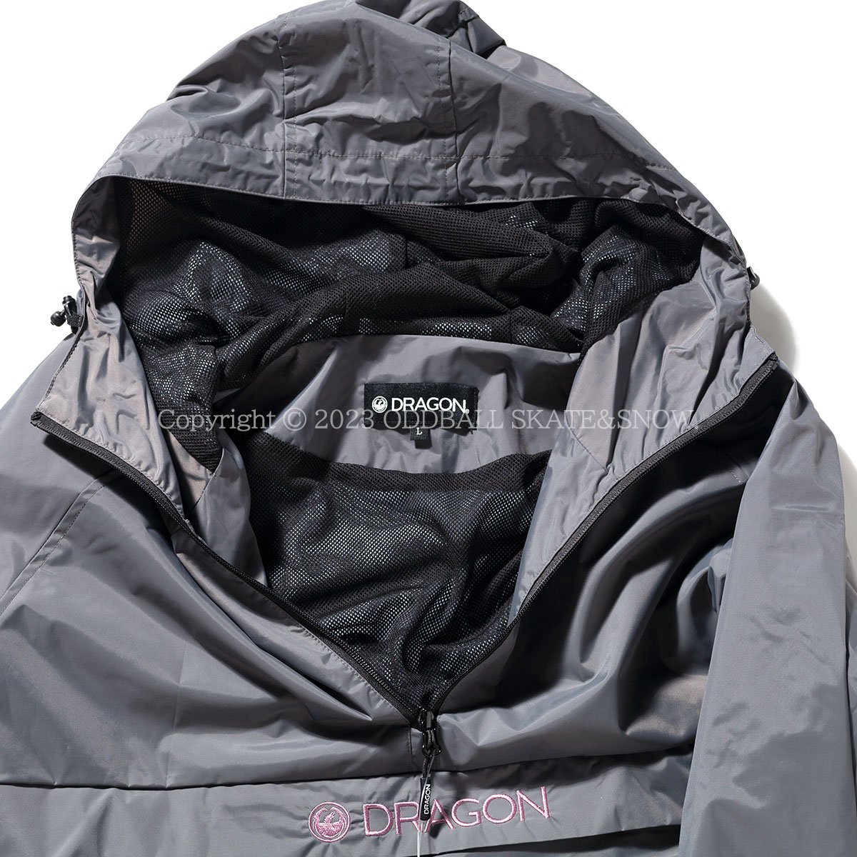 DRAGON アノラックラグラン L ブラック ナイロンジャケット ドラゴン アノラックジャケット DRAGON ANORAK RAGLAN ナイロン
