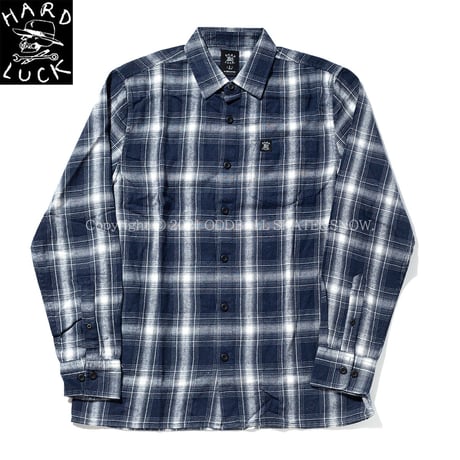 HARD LUCK RIVI L/S FLANNEL navy