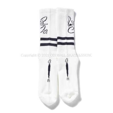 POSSESSED SHOE CO SOCK AWAY White x Black
