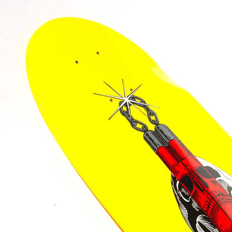 POWELL PERALTA BRUCE LEE X SKULL & NUMCHUCK DECK YELLOW 10.0