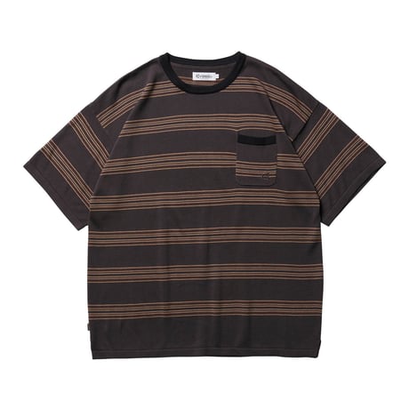 EVISEN SKATEBOARDS MODAL BORDER KNIT T-SHIRT