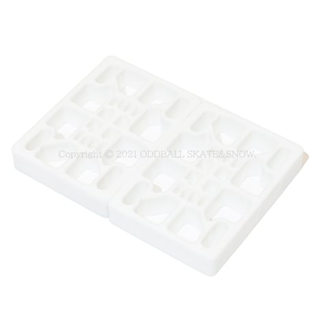 DOG TOWN SKATEBOARDS 1/2" RISER PAD SET of 2 WHITE