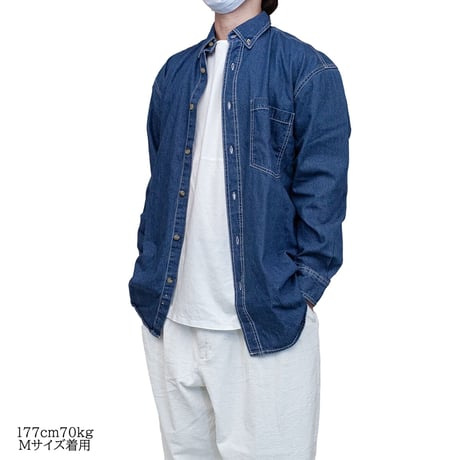 ODDBALL ORIGINAL BD DENIM L/S SHIRT indigo