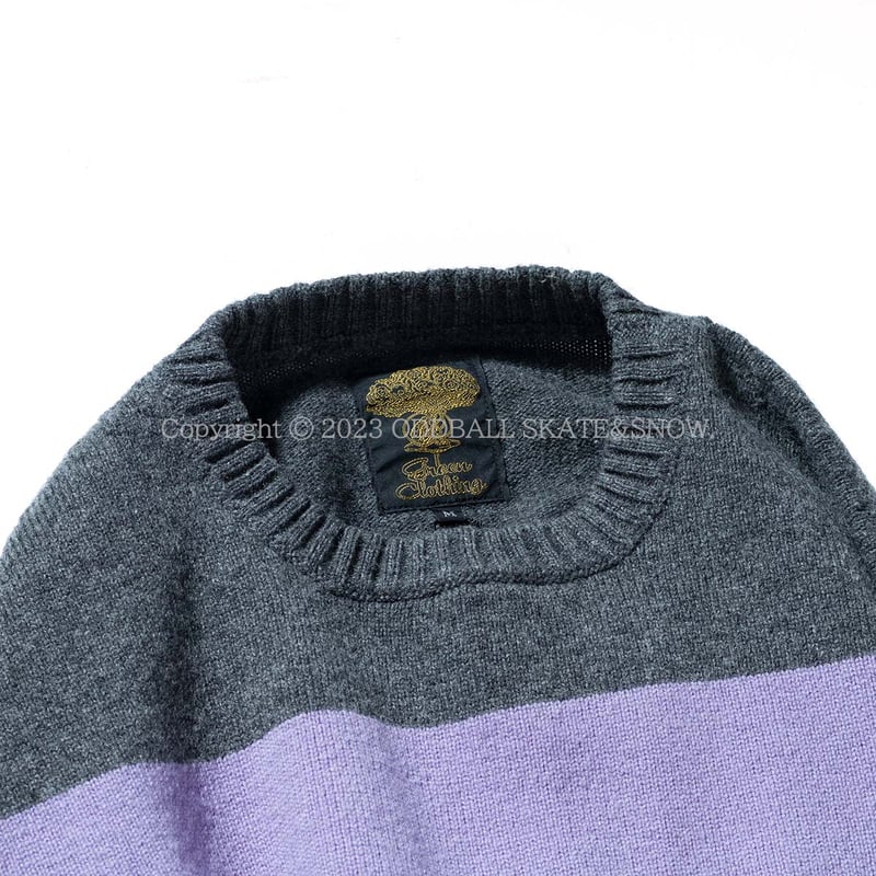 23-24 GREEN CLOTHING WOOL SWEATER Grey/L.Purple