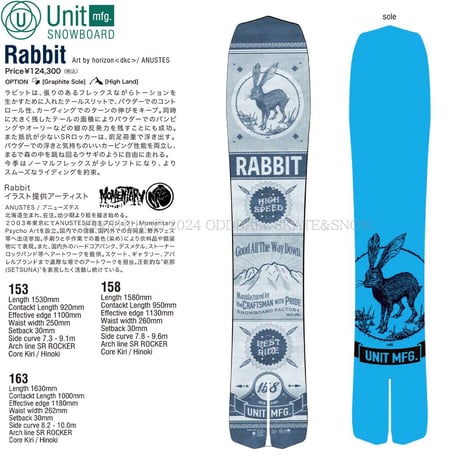 24-25 早期予約 UNIT MFG RABBIT