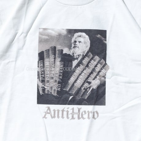 ANTI HERO THE TEN CURBMANDMENTS S/S TEE white