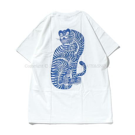 MAN WHO KAZETORA TEE ホワイト/青