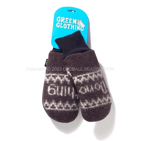 22-23 GREEN CLOTHING KNIT MITT Do Nothing グリーンクロージング ミトングローブ ニットミット