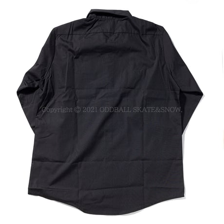 HARD LUCK POOL SERVICE L/S WORK SHIRT black